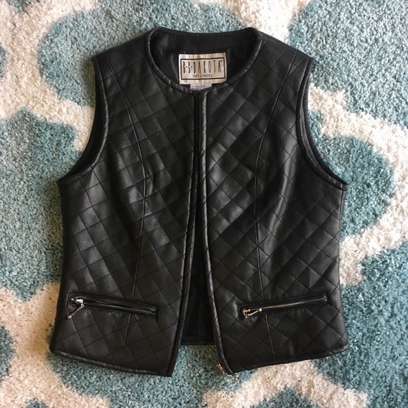 Quilted Leather Vest - Picture 1 of 3